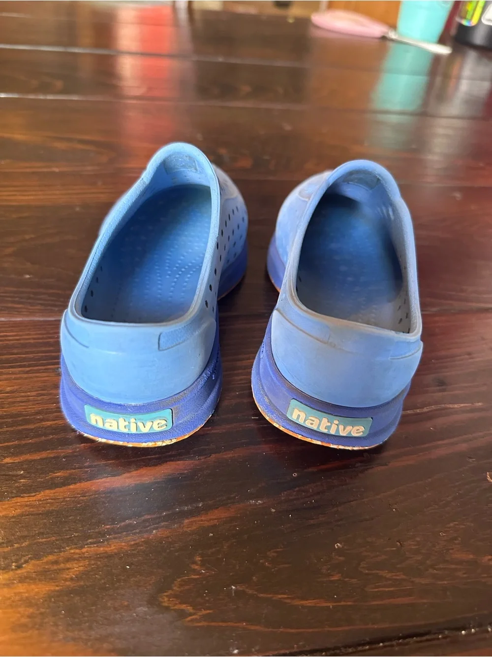 Native Shoes Kids Blue Slip-On Perforated Robbie Sugarlite Sneakers